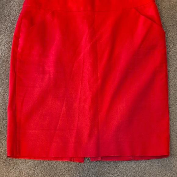 J. Crew Vibrant Red Pencil Skirt - Picture 1 of 5